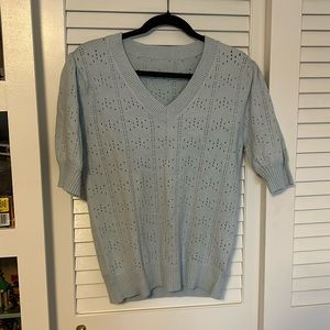 Blue sweater blouse
